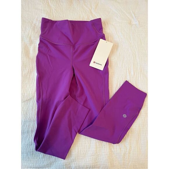 Lululemon Base Pace High-Rise Crop 23" Magenta NEW - Picture 5 of 9